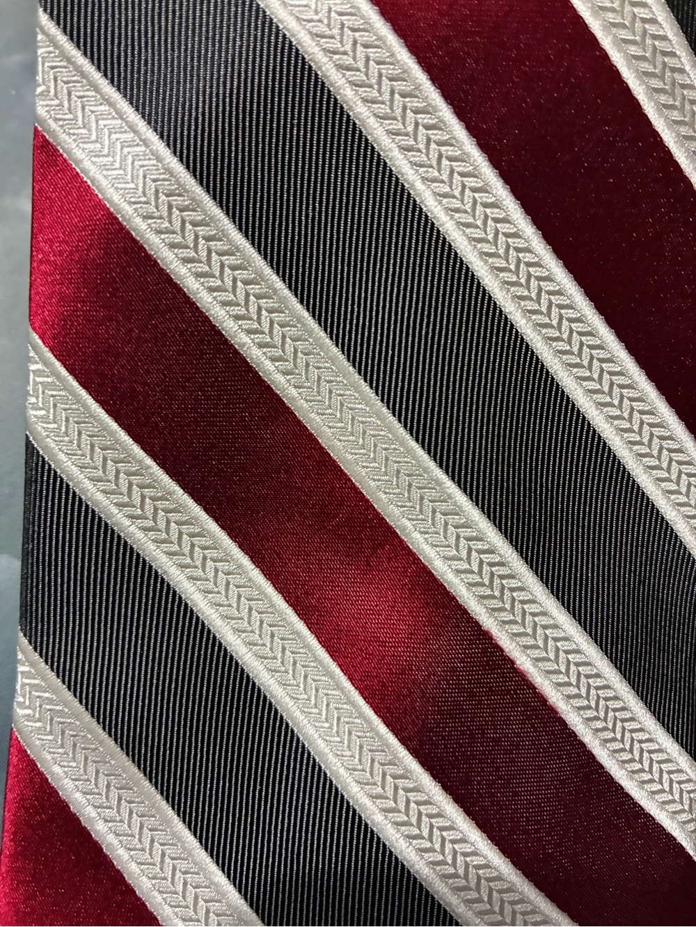 Striped Red and Black Decorative Fabric Accent - Brand
